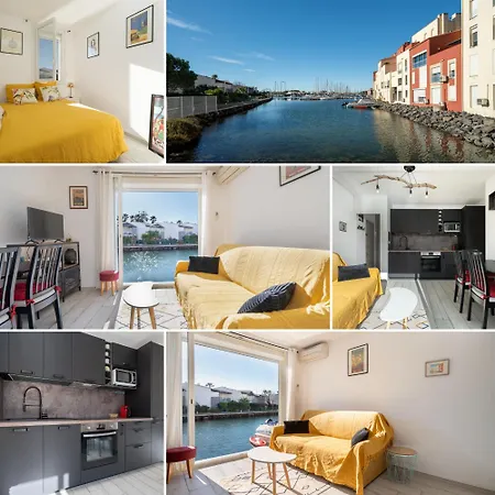 Apartment Ideal Couple & Famille, Pied Dans L'eau - Vue - Quartier Calme - Wi- Fi Debit - Parking Gratuit - Climatisation - Netflix - Animeaux Acceptes - Pres Du Port - Cap D'agde Agde