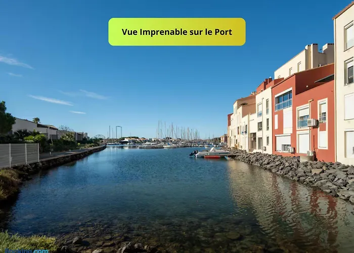Idéal Couple&Famille, Pied dans l'eau - Vue Mer - Quartier Calme - Wi- Fi Haut Débit - Parking Gratuit - Climatisation - Netflix - Animeaux Acceptés - Prés du Port - Cap d'Agde Appartamento *
