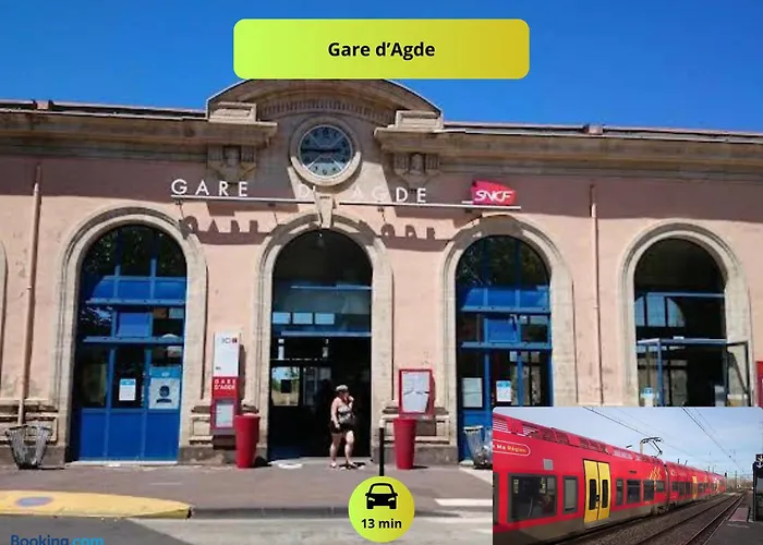 Idéal Couple&Famille, Pied dans l'eau - Vue Mer - Quartier Calme - Wi- Fi Haut Débit - Parking Gratuit - Climatisation - Netflix - Animeaux Acceptés - Prés du Port - Cap d'Agde